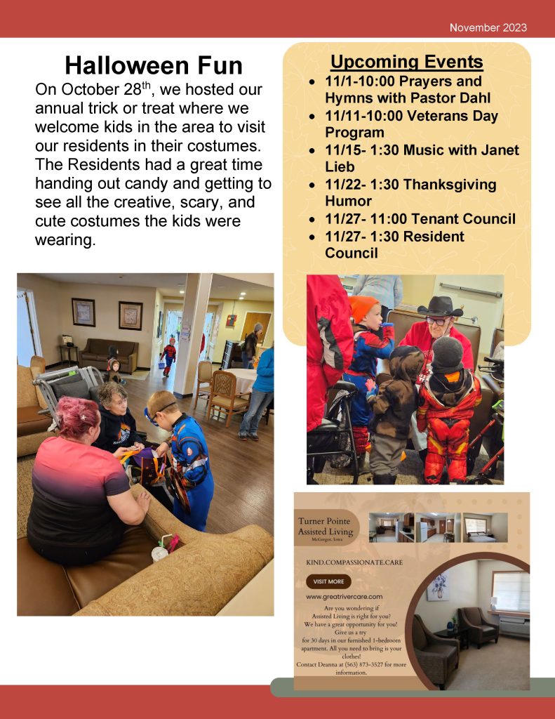 Great Rive Care Center Newsletter Page 3