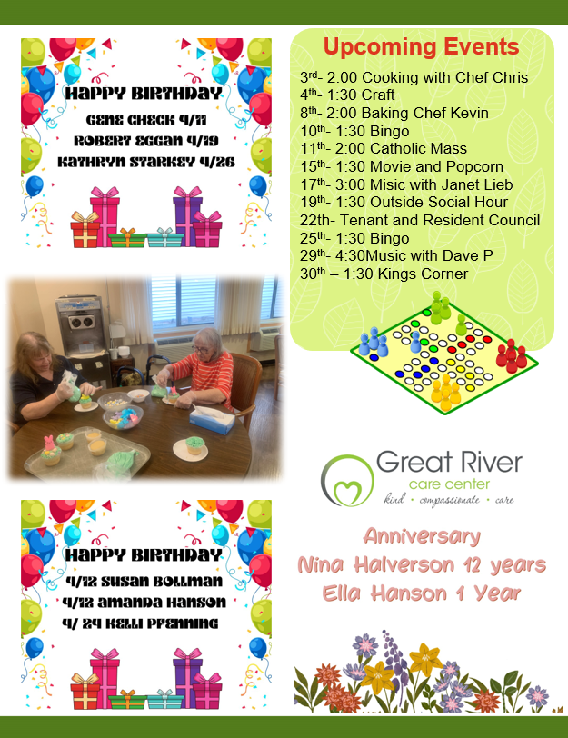 April 2024 newsletter great river care center